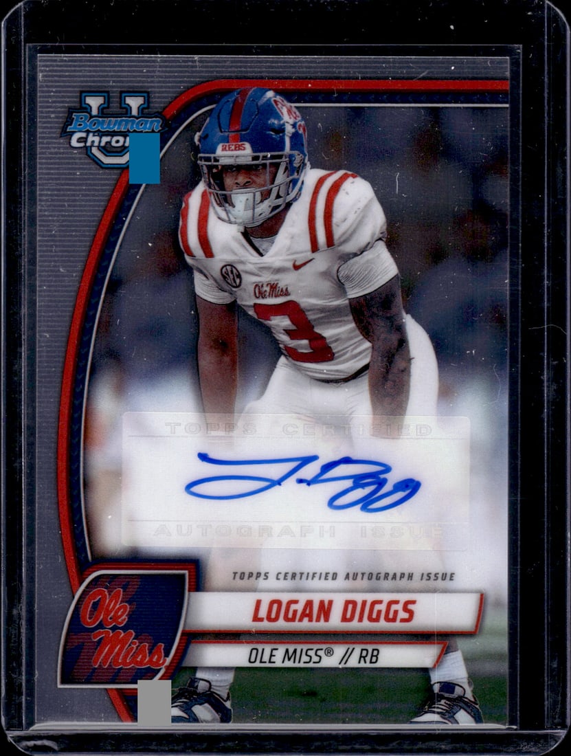 Logan Diggs Auto 2024 Bowman U Chrome #PA-LDG: Logan Diggs Auto 2024 Bowman U Chrome #PA-LDG