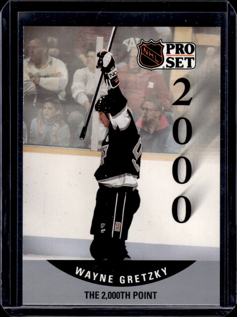 Wayne Gretzky The 2,000th Point 1990 Pro Set #703: Wayne Gretzky The 2,000th Point 1990 Pro Set #703