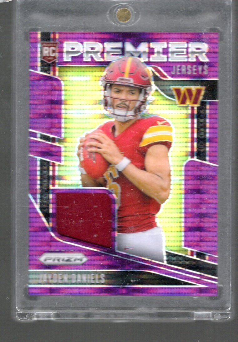 Jayden Daniels Purple Pulsar Prizm Patch RC 2024 Panini Prizm #PJ-JDS (1 of 2)