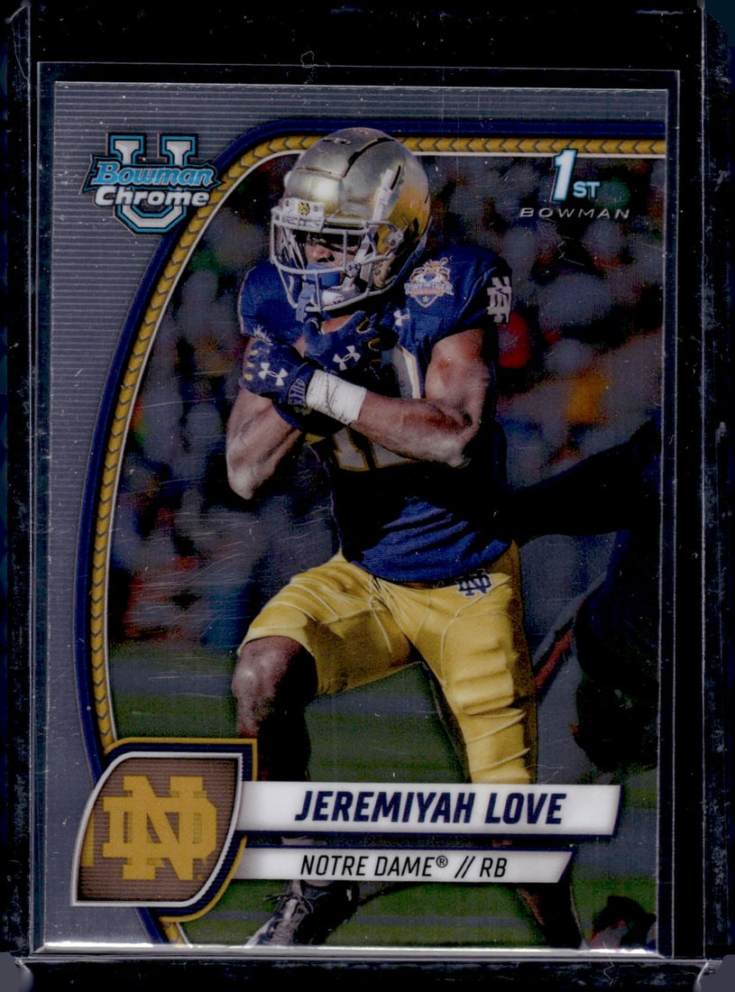 Jeremiyah Love 1st Bowman 2024 Bowman U Chrome #100: Jeremiyah Love 1st Bowman 2024 Bowman U Chrome #100