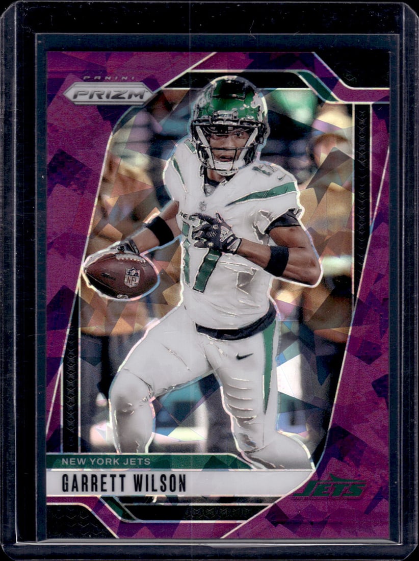 Garrett Wilson Purple Cracked Ice /225 2024 Panini Prizm #224: Garrett Wilson Purple Cracked Ice /225 2024 Panini Prizm #224