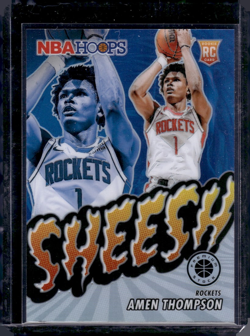 Amen Thompson Sheesh Silver Prizm RC 2023-24 Panini Premium Stock #4: Amen Thompson Sheesh Silver Prizm RC 2023-24 Panini Premium Stock #4