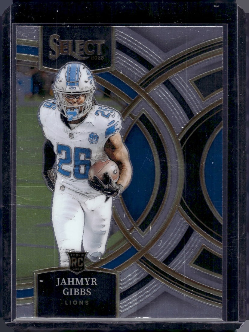 Jahmyr Gibbs Premier Level RC 2023 Panini Select #198: Jahmyr Gibbs Premier Level RC 2023 Panini Select #198
