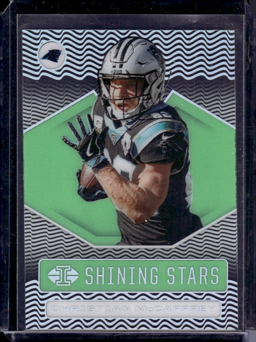 Christian McCaffrey Shining Stars Emerald 2020 Panini Illusions #SS18: Christian McCaffrey Shining Stars Emerald 2020 Panini Illusions #SS18
