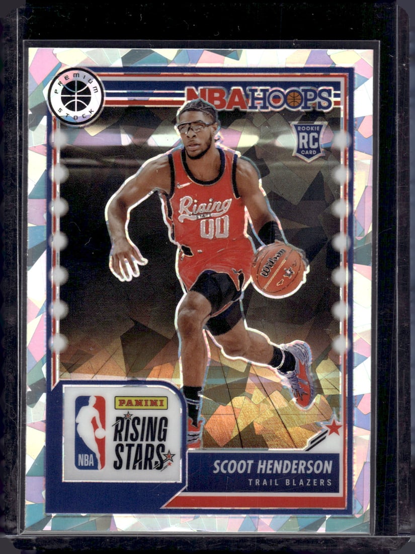 Scoot Henderson Rising Stars Cracked Ice RC 2023-24 Panini Premium Stock #280: Scoot Henderson Rising Stars Cracked Ice RC 2023-24 Panini Premium Stock #280