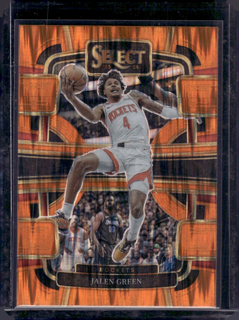 Jalen Green Orange Flash Prizm 2023-24 Panini Select #42: Jalen Green Orange Flash Prizm 2023-24 Panini Select #42