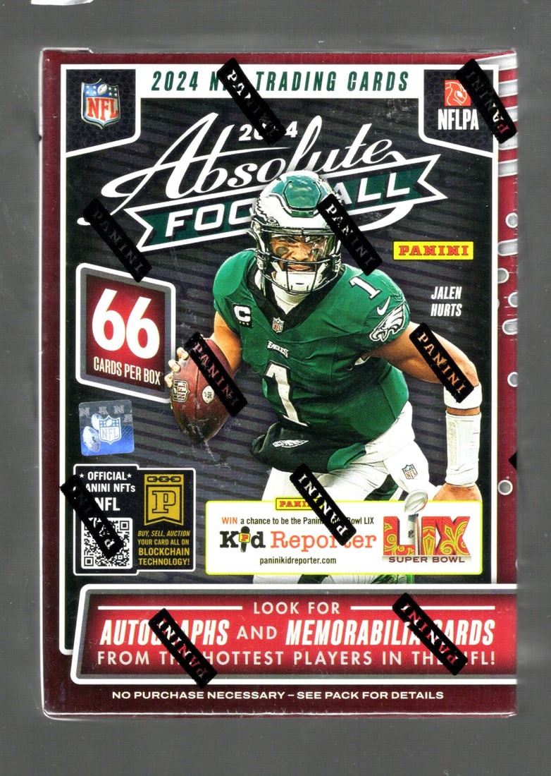 2024-25 Panini Absolute Football Blaster Box - Jayden Daniels, Bo Nix, Blue Parallels, Kabooms (1 of 1)