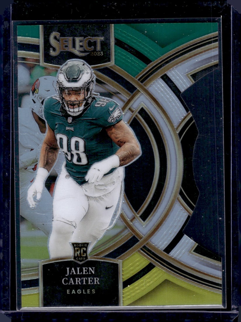 Jalen Carter Green/Yellow Prizm Die Cut RC 2023 Panini Select #171 (1 of 2)
