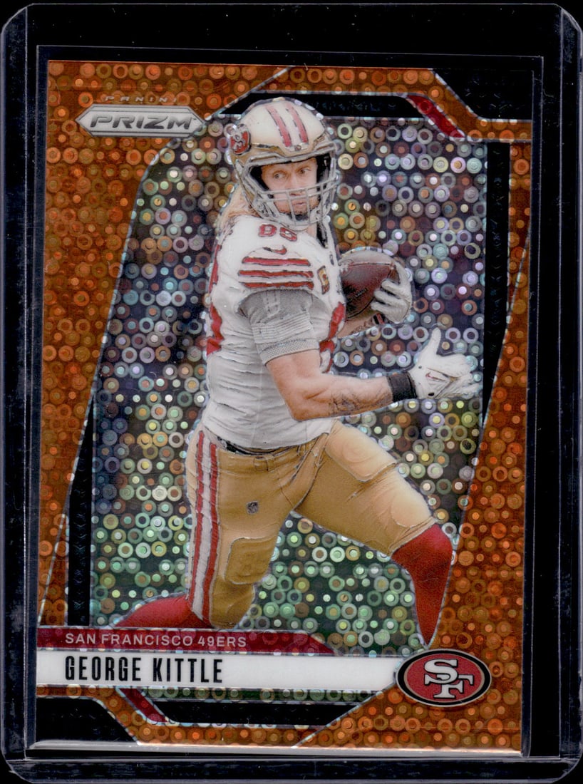 George Kittle Orange Disco Prizm 2024 Panini Prizm #253: George Kittle Orange Disco Prizm 2024 Panini Prizm #253