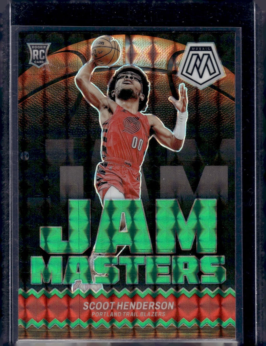 Scoot Henderson Jam Masters Green Mosaic Prizm RC 2023-24 Panini Mosaic #13 (1 of 2)