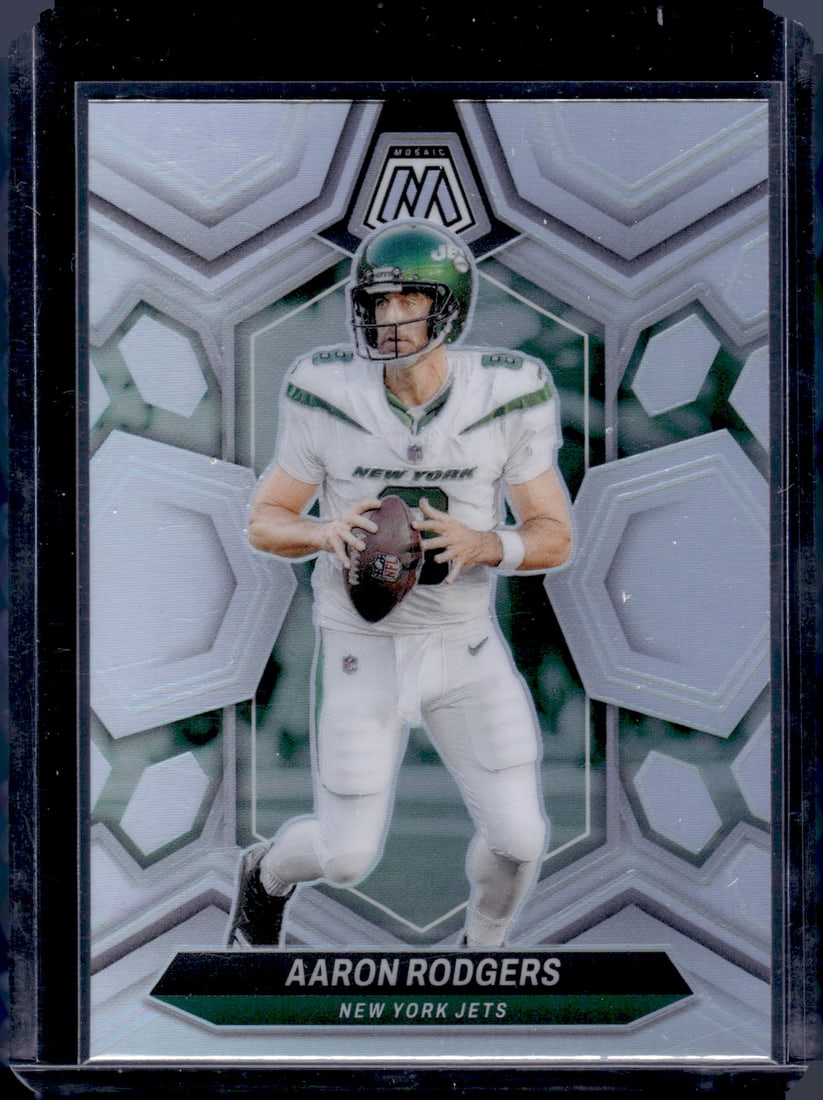 Aaron Rodgers Silver Prizm 2024 Panini Mosaic #169 (1 of 2)