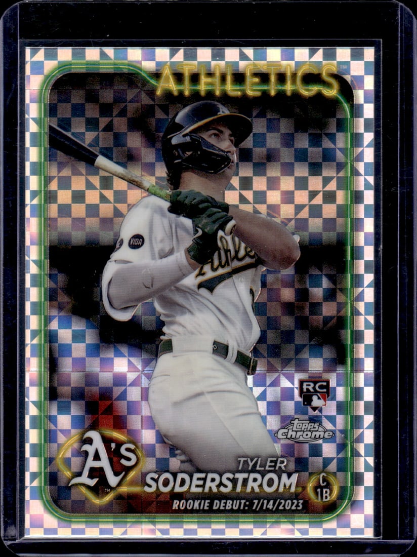 Tyler Soderstrom Xfractor RC 2024 Topps Chrome Update #USC22: Tyler Soderstrom Xfractor RC 2024 Topps Chrome Update #USC22