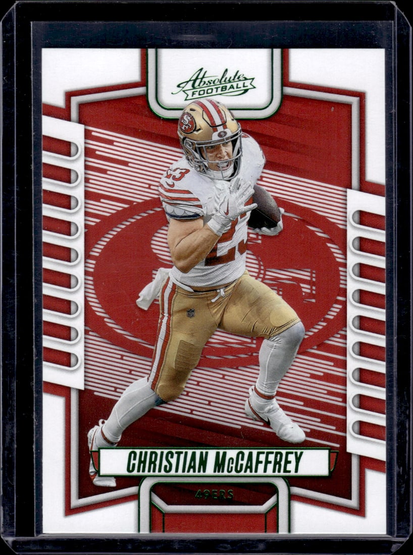 Christian McCaffrey Green Parallel 2023 Panini Absolute #43 (1 of 2)