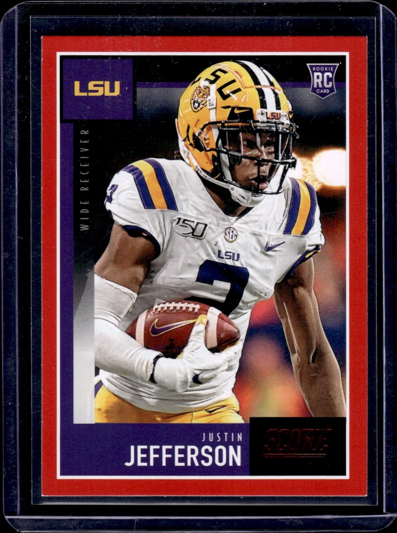 Justin Jefferson Red RC 2020 Panini Score #430: Justin Jefferson Red RC 2020 Panini Score #430