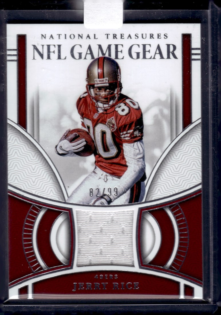 Jerry Rice Game-Worn Patch /99 2023 Panini National Treasures #NGG-JRE (1 of 2)