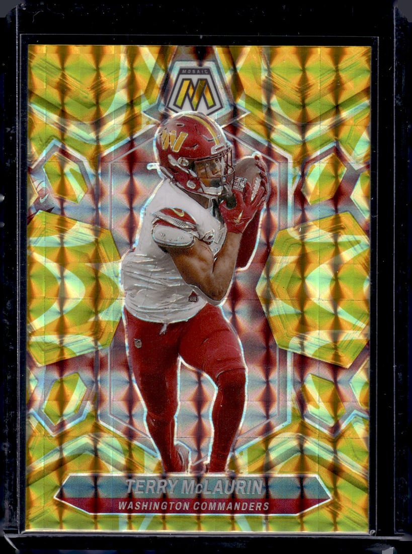 Terry McLaurin Reactive Yellow Prizm 2024 Panini Mosaic #220: Terry McLaurin Reactive Yellow Prizm 2024 Panini Mosaic #220