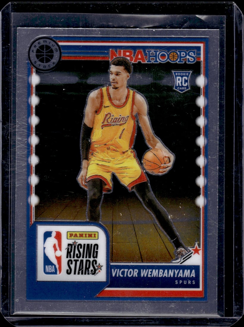 Victor Wembanyama Rising Stars RC 2023-24 Panini Premium Stock #282: Victor Wembanyama Rising Stars RC 2023-24 Panini Premium Stock #282