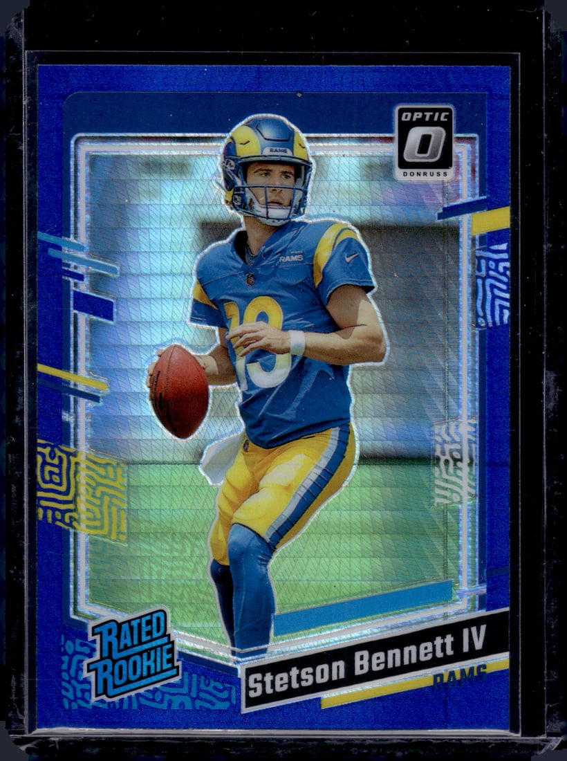 Stetson Bennett Blue Hyper Prizm RC 2023 Donruss Optic #267: Stetson Bennett Blue Hyper Prizm RC 2023 Donruss Optic #267