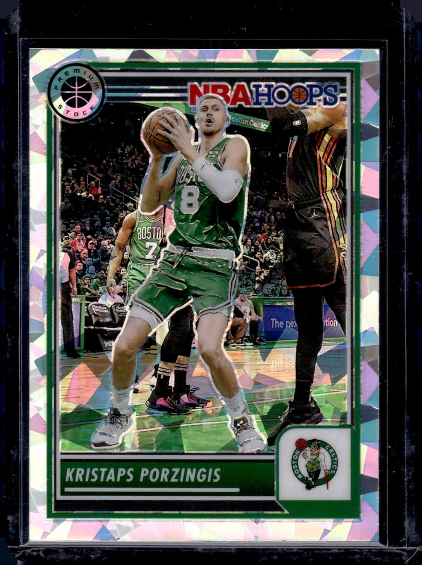 Kristaps Porzingis Cracked Ice 2023-24 Panini Premium Stock #2: Kristaps Porzingis Cracked Ice 2023-24 Panini Premium Stock #2