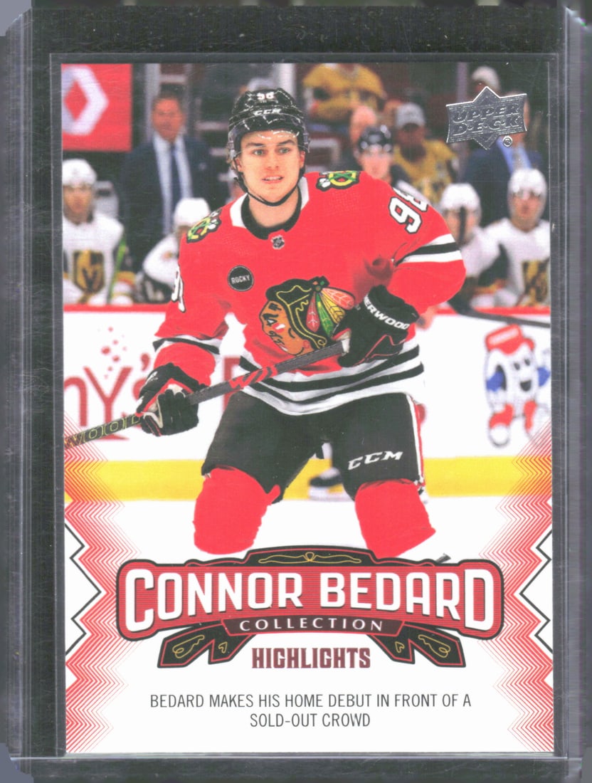 Bedard makes his home debut in front of a sold-out crowd 2023-24 Upper Deck Connor Bedard Collection (1 of 2)