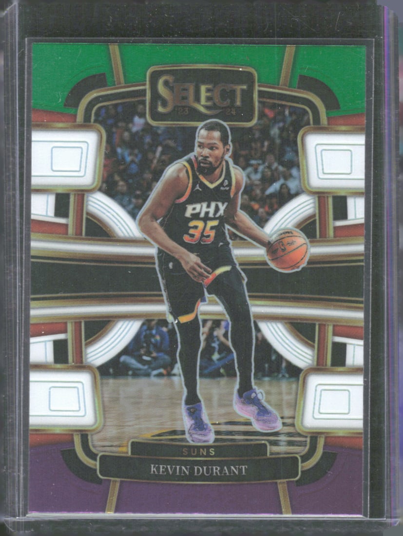 Kevin Durant Green White Purple Prizms 2023-24 Panini Select #2 (1 of 2)