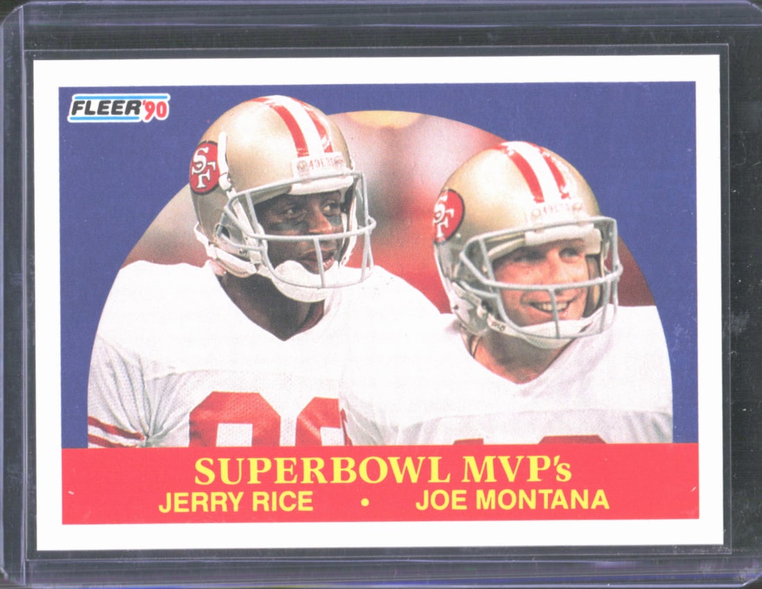 Superbowl MVP's (Jerry Rice / Joe Montana) 1990 Fleer #397 (1 of 2)