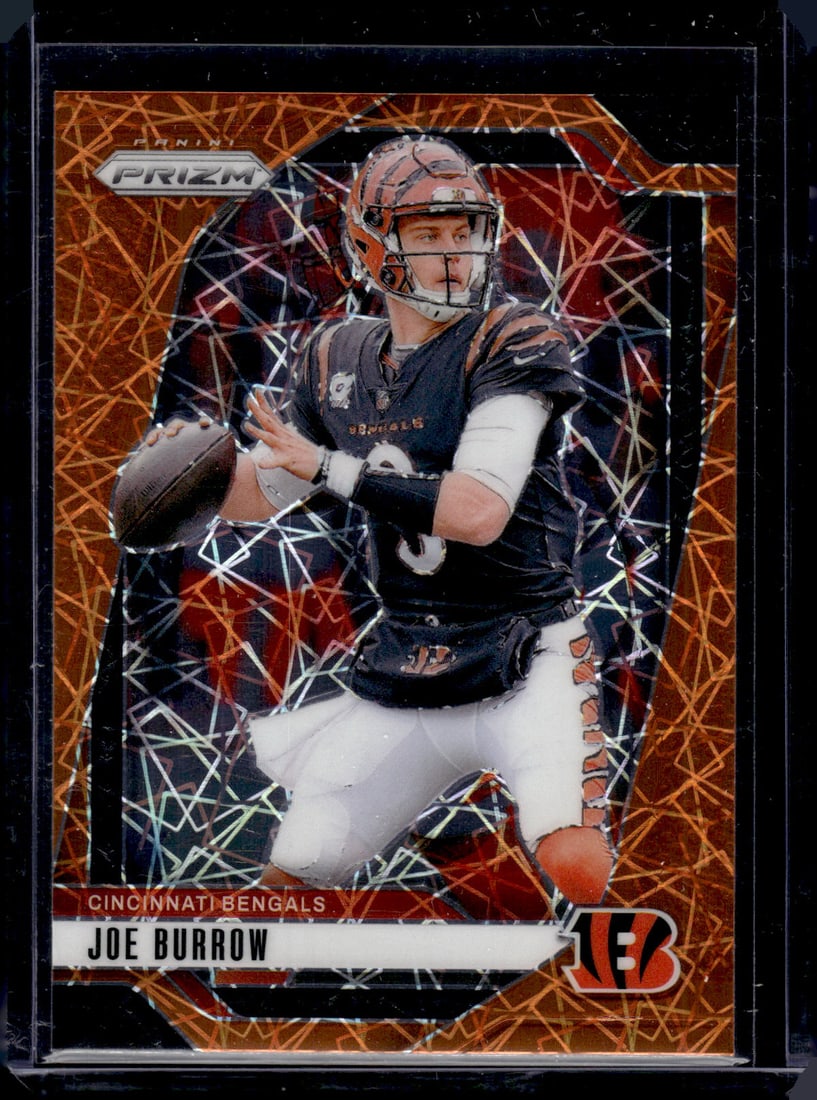 Joe Burrow Orange Lazer Prizm 2024 Panini Prizm #55: Joe Burrow Orange Lazer Prizm 2024 Panini Prizm #55