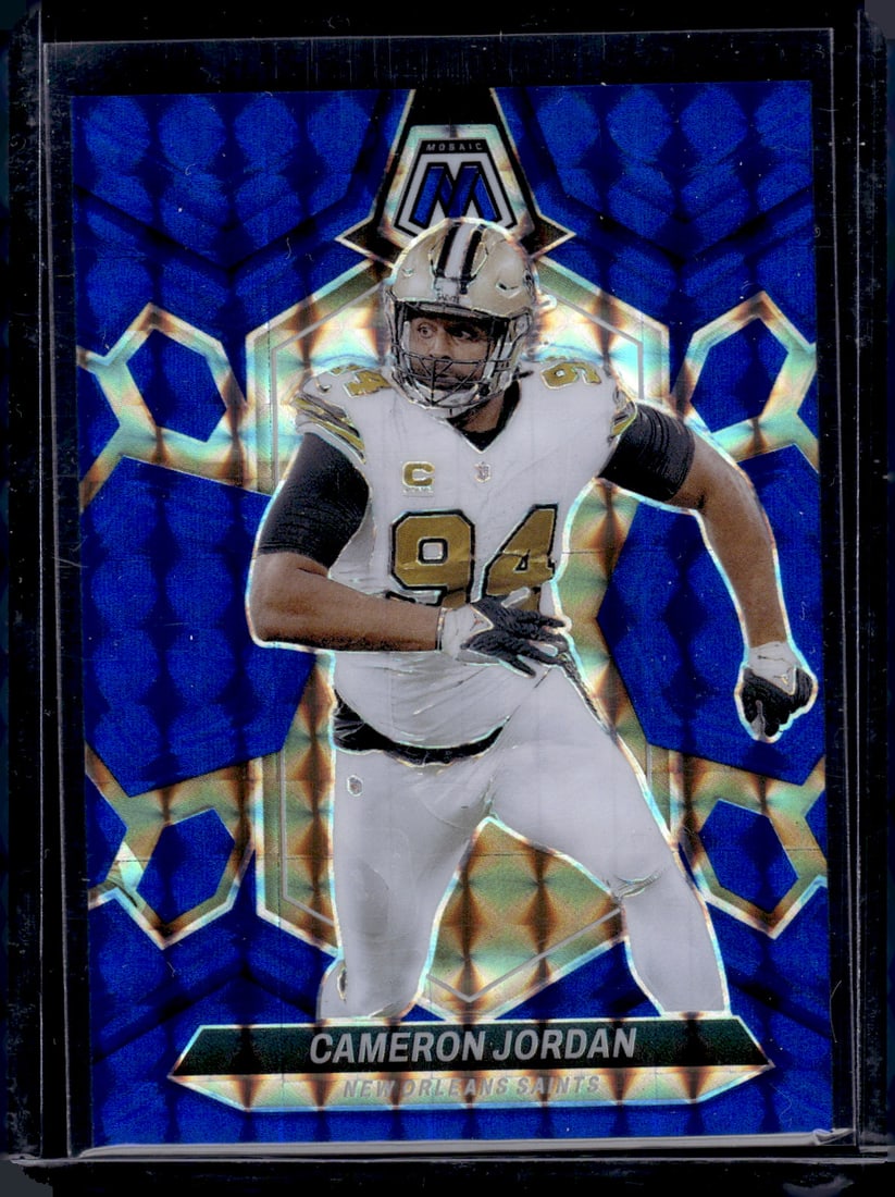 Cameron Jordan Blue Mosaic Prizm /99 2024 Panini Mosaic #159: Cameron Jordan Blue Mosaic Prizm /99 2024 Panini Mosaic #159