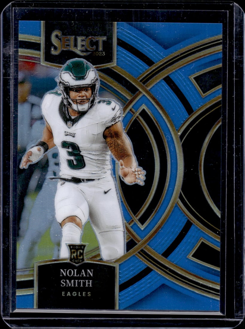 Nolan Smith Light Blue Prizm RC /99 2023 Panini Select #108: Nolan Smith Light Blue Prizm RC /99 2023 Panini Select #108