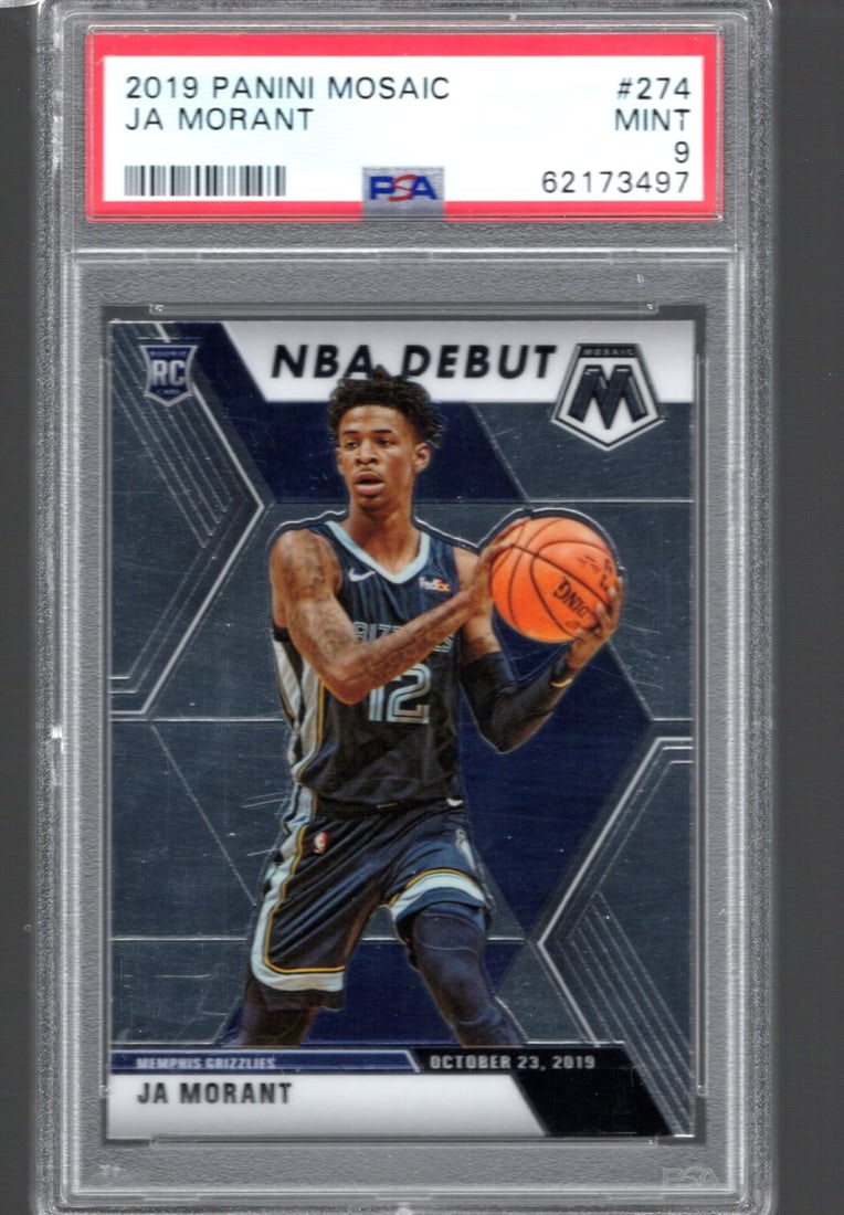 Ja Morant NBA Debut RC 2019-20 Panini Mosaic #274 PSA 9 (1 of 2)