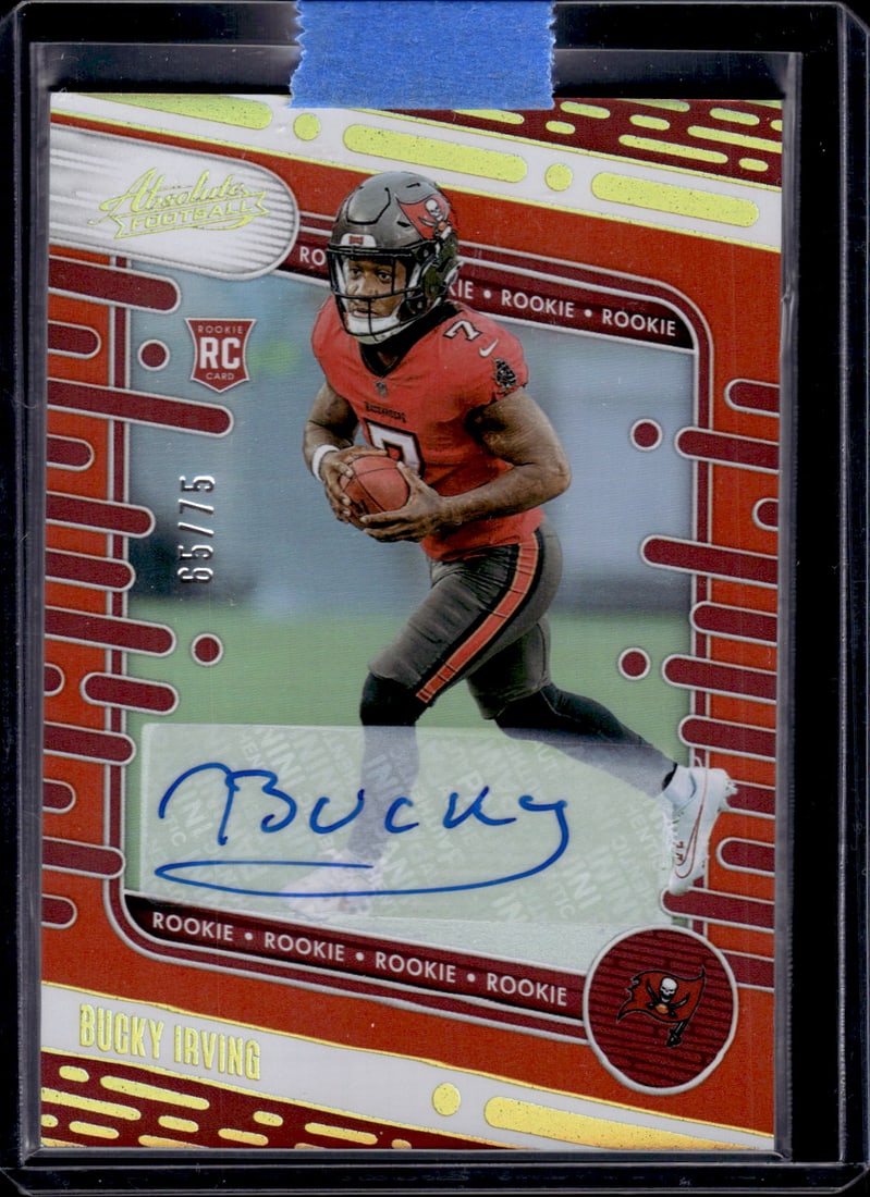 Bucky Irving Orange Spectrum RC Auto /75 2024 Panini Absolute #186 (1 of 2)