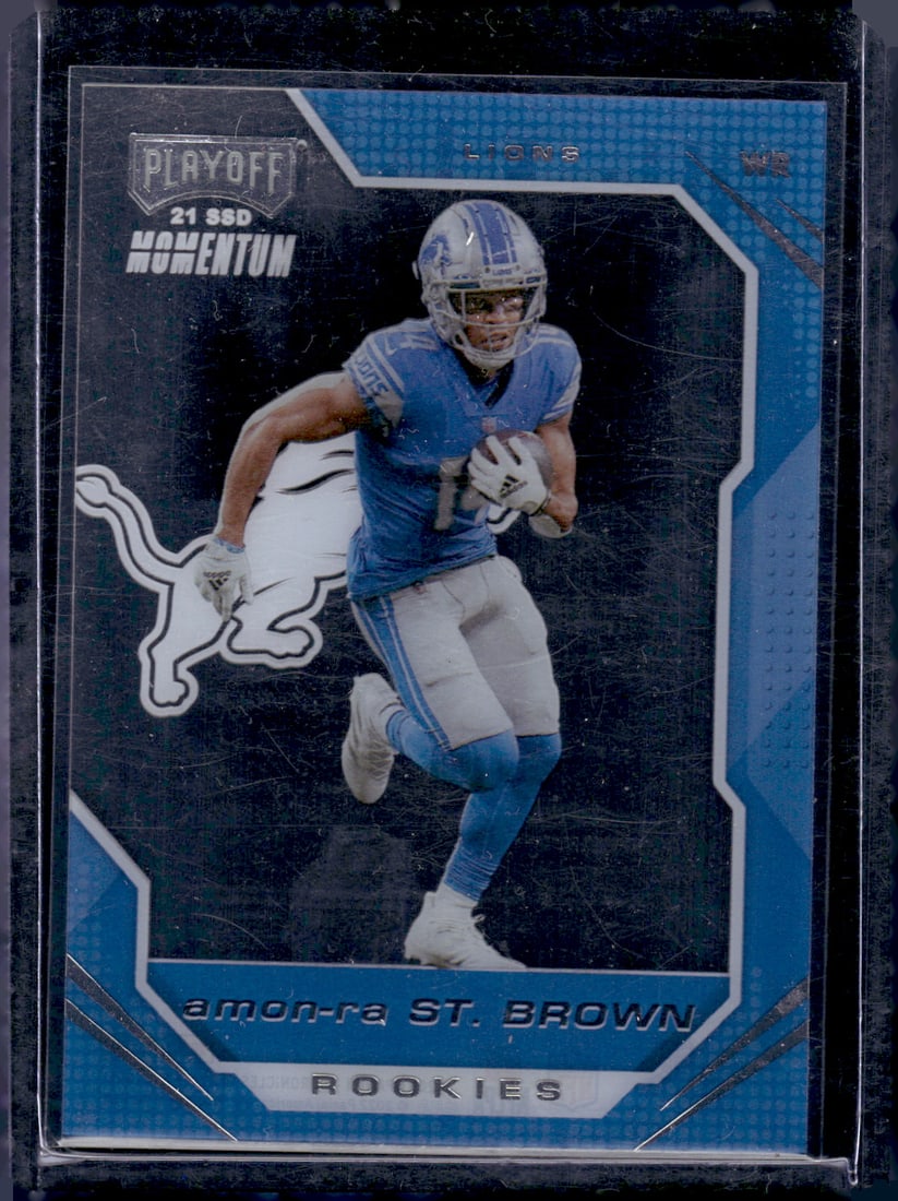 Amon-Ra St. Brown RC 2021 Panini Chronicles Playoff #PMR-28 (1 of 2)