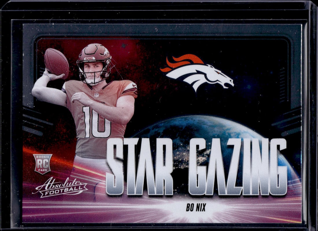 Bo Nix Stargazing RC 2024 Panini Absolute #SG-BNX: Bo Nix Stargazing RC 2024 Panini Absolute #SG-BNX