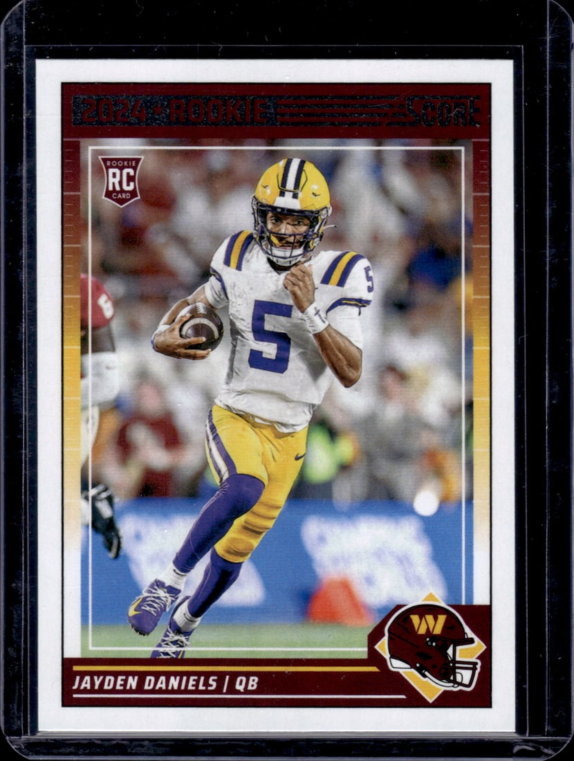 Jayden Daniels RC 2024 Panini Score #302: Jayden Daniels RC 2024 Panini Score #302