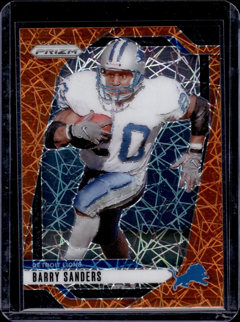 Barry Sanders Orange Lazer Prizm 2024 Panini Prizm #99: Barry Sanders Orange Lazer Prizm 2024 Panini Prizm #99