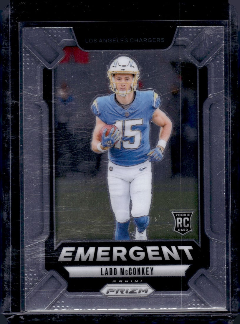 Ladd McConkey Emergent RC 2024 Panini Prizm #13: Ladd McConkey Emergent RC 2024 Panini Prizm #13