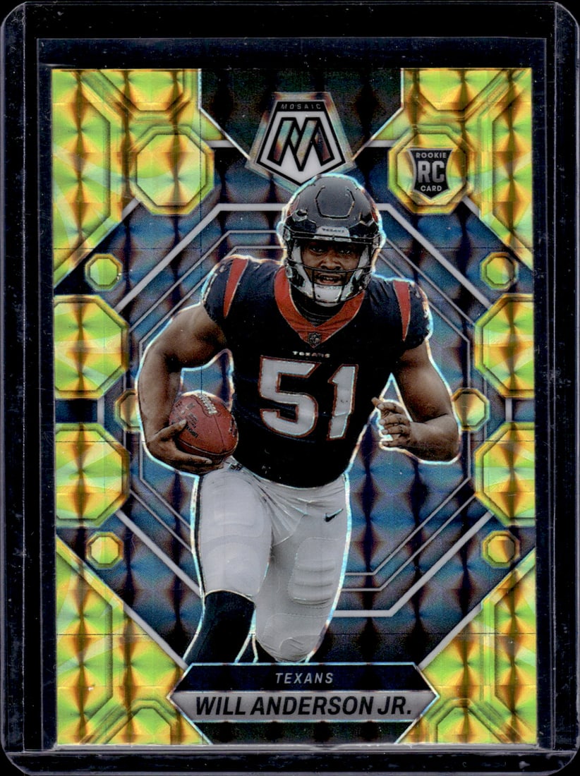 Will Anderson Jr. Reactive Yellow Prizm RC 2023 Panini Mosaic #376: Will Anderson Jr. Reactive Yellow Prizm RC 2023 Panini Mosaic #376