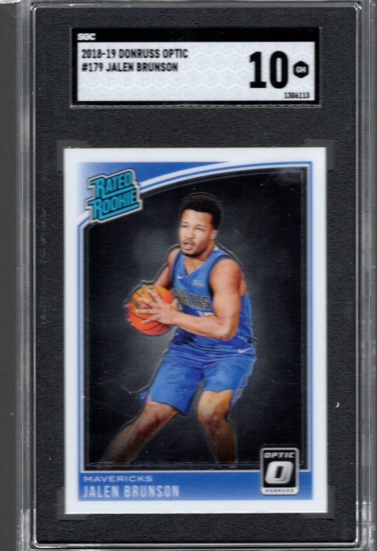 Jalen Brunson RC 2018-19 Donruss Optic #179 SGC 10: Jalen Brunson RC 2018-19 Donruss Optic #179 SGC 10