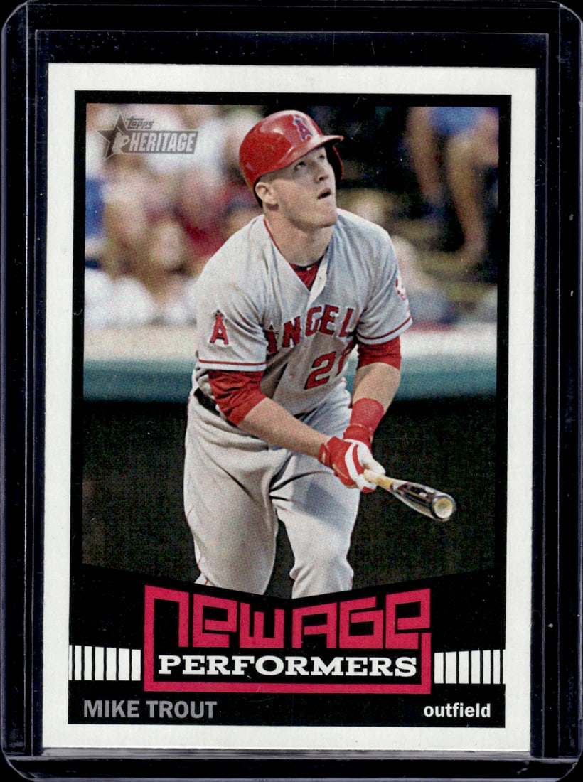 Mike Trout New Age Performers 2015 Topps Heritage #NAP-5: Mike Trout New Age Performers 2015 Topps Heritage #NAP-5