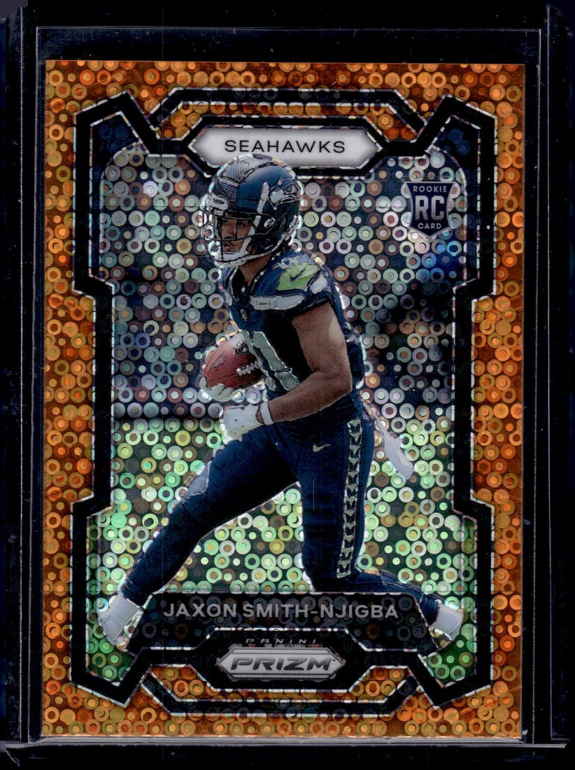 Jaxon Smith-Njigba Orange Disco Prizm RC 2023 Panini Prizm #390: Jaxon Smith-Njigba Orange Disco Prizm RC 2023 Panini Prizm #390