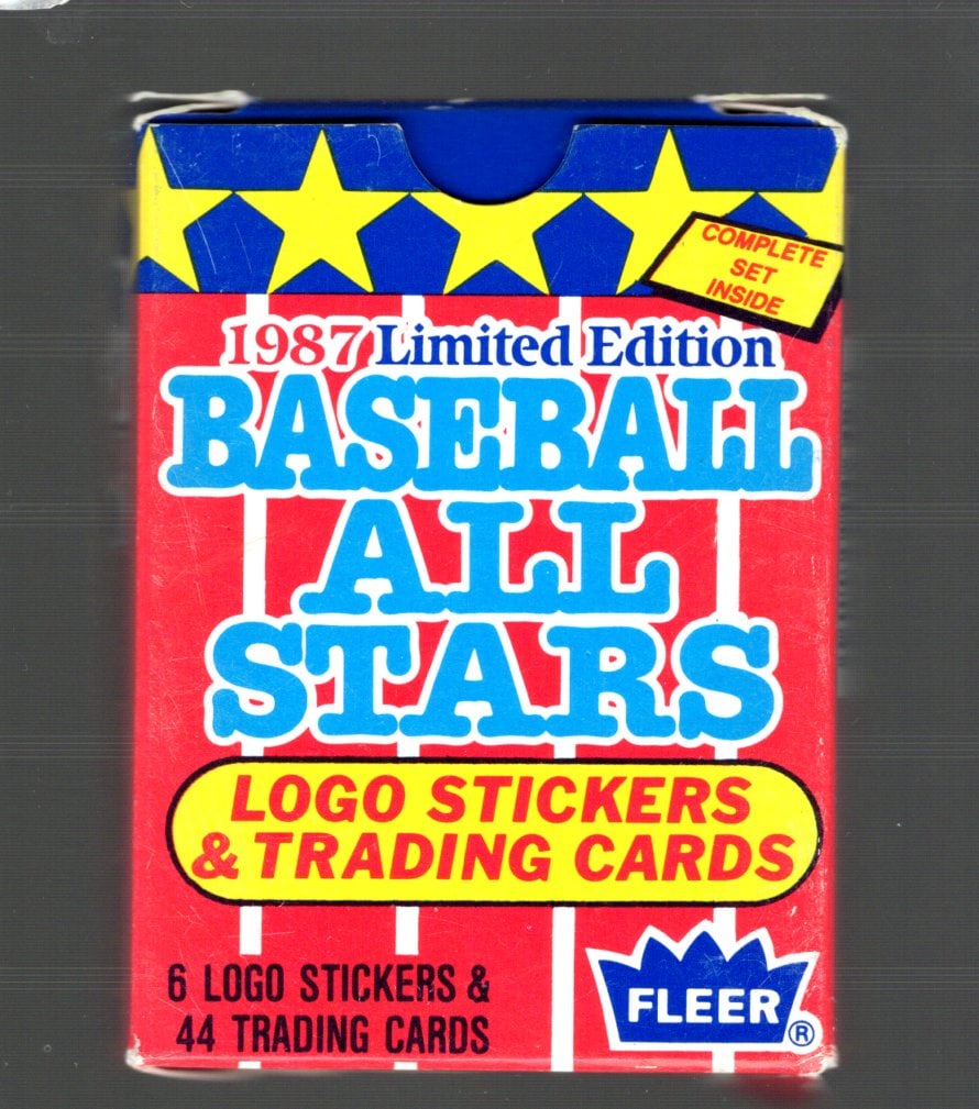 1987 Fleer Limited Edition Baseball All-Stars - 6 Logo Stickers & 44 Cards (1 of 2)