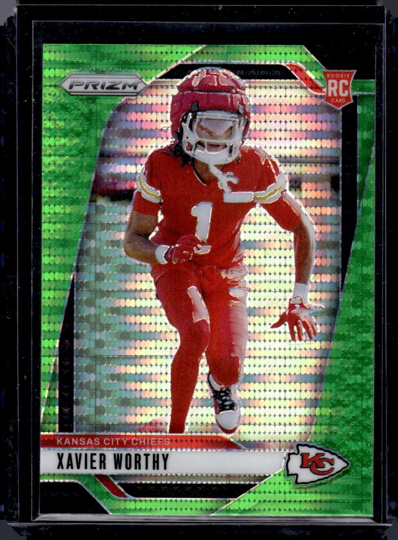 Xavier Worthy Neon Green Pulsar Prizm RC 2024 Panini Prizm #399: Xavier Worthy Neon Green Pulsar Prizm RC 2024 Panini Prizm #399