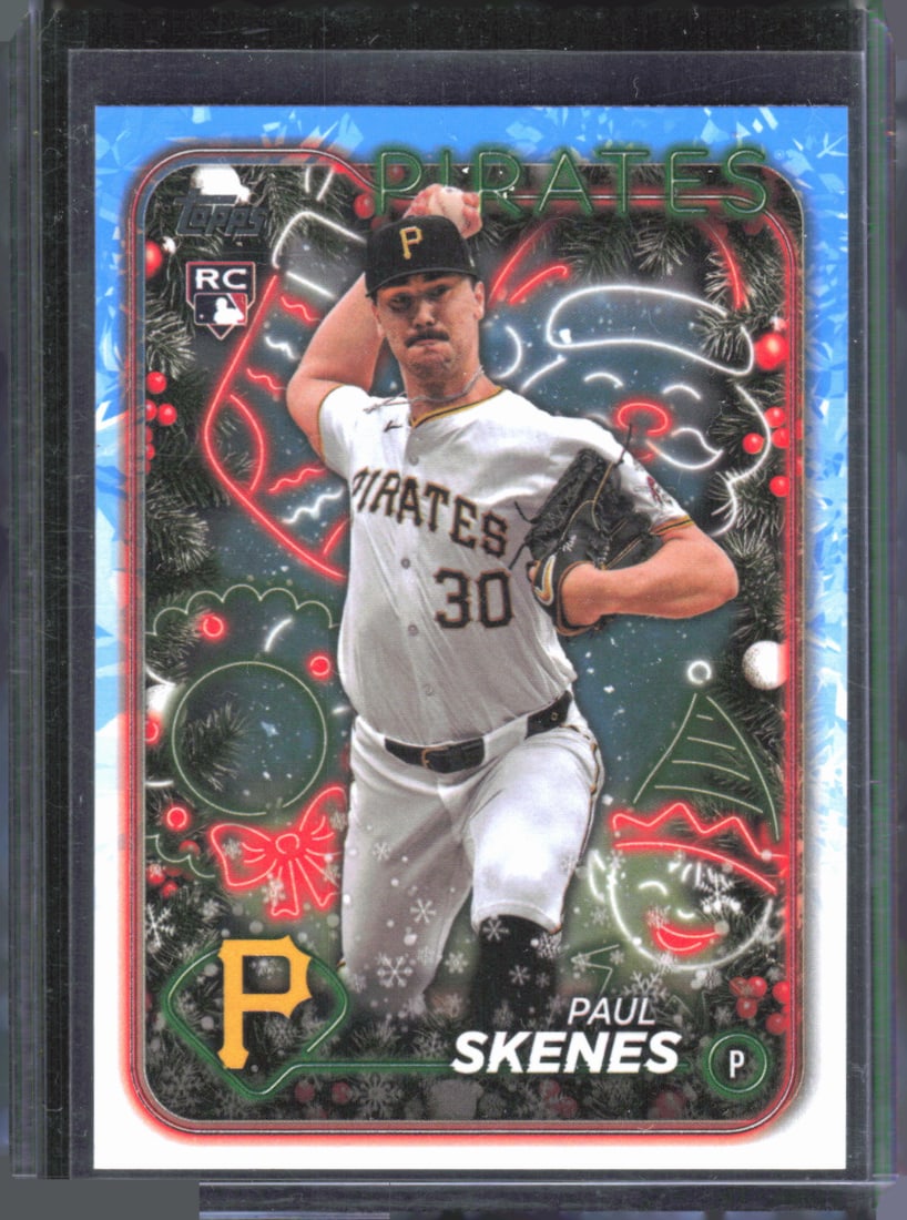Paul Skenes Rookie Card 2023-24 Topps Holiday #H165: Paul Skenes Rookie Card 2023-24 Topps Holiday #H165