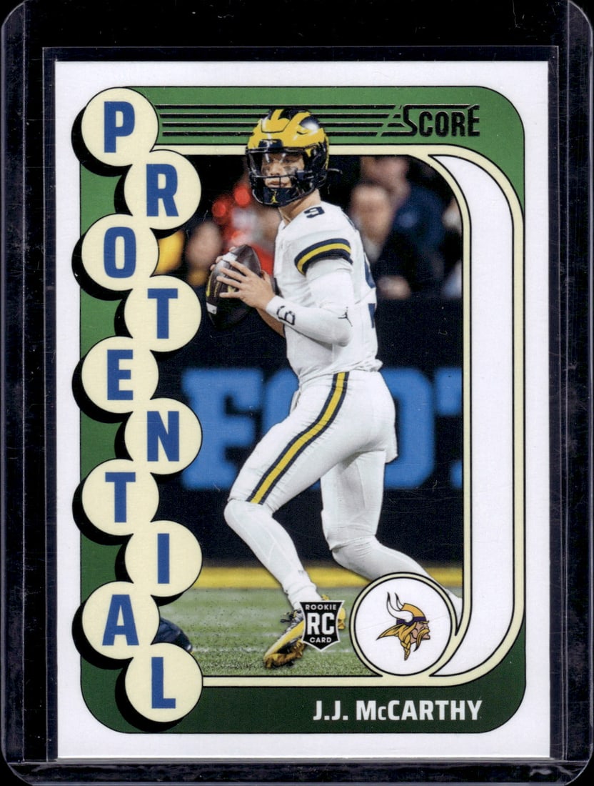 JJ McCarthy Protential RC 2024 Panini Score #10: JJ McCarthy Protential RC 2024 Panini Score #10