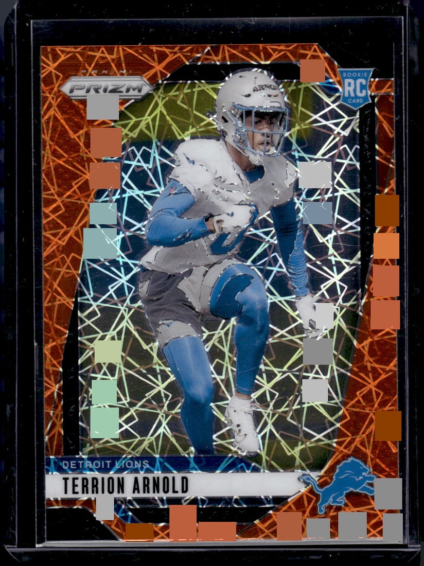 Terrion Arnold Orange Lazer Prizm RC 2024 Panini Prizm #389: Terrion Arnold Orange Lazer Prizm RC 2024 Panini Prizm #389