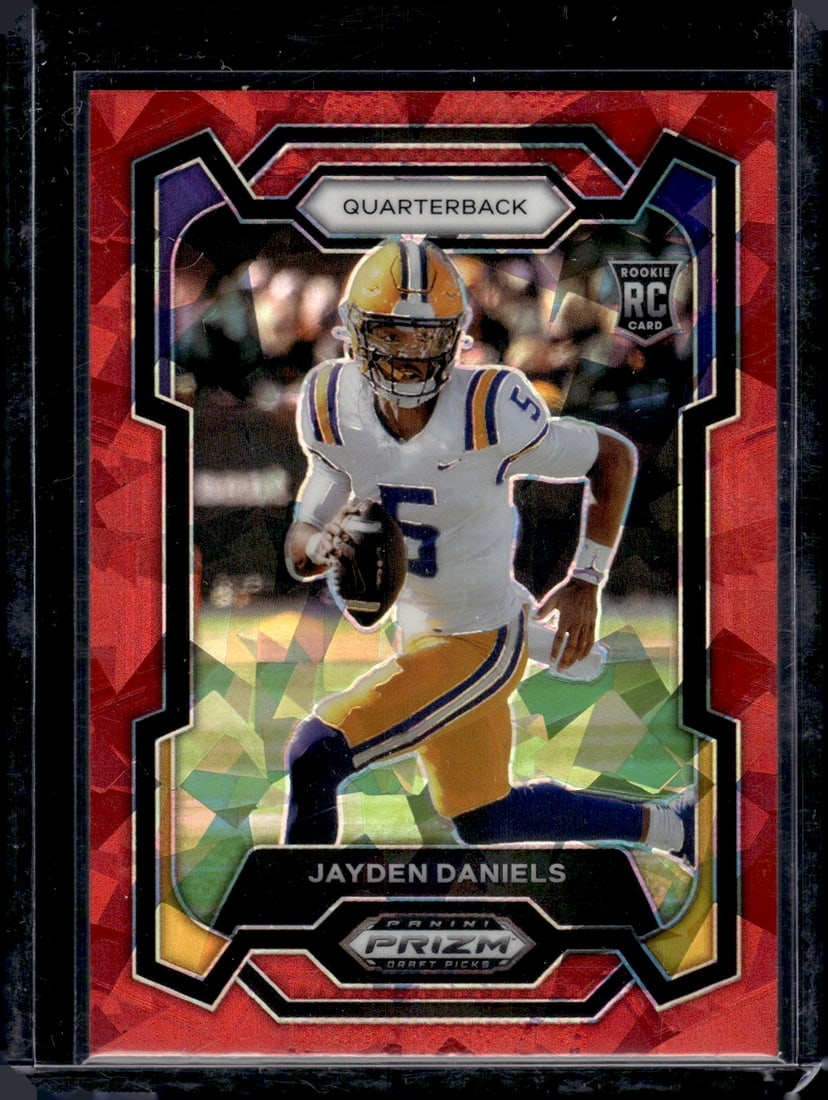 Jayden Daniels Red Cracked Ice RC 2024 Panini Prizm Draft Picks #108 (1 of 2)