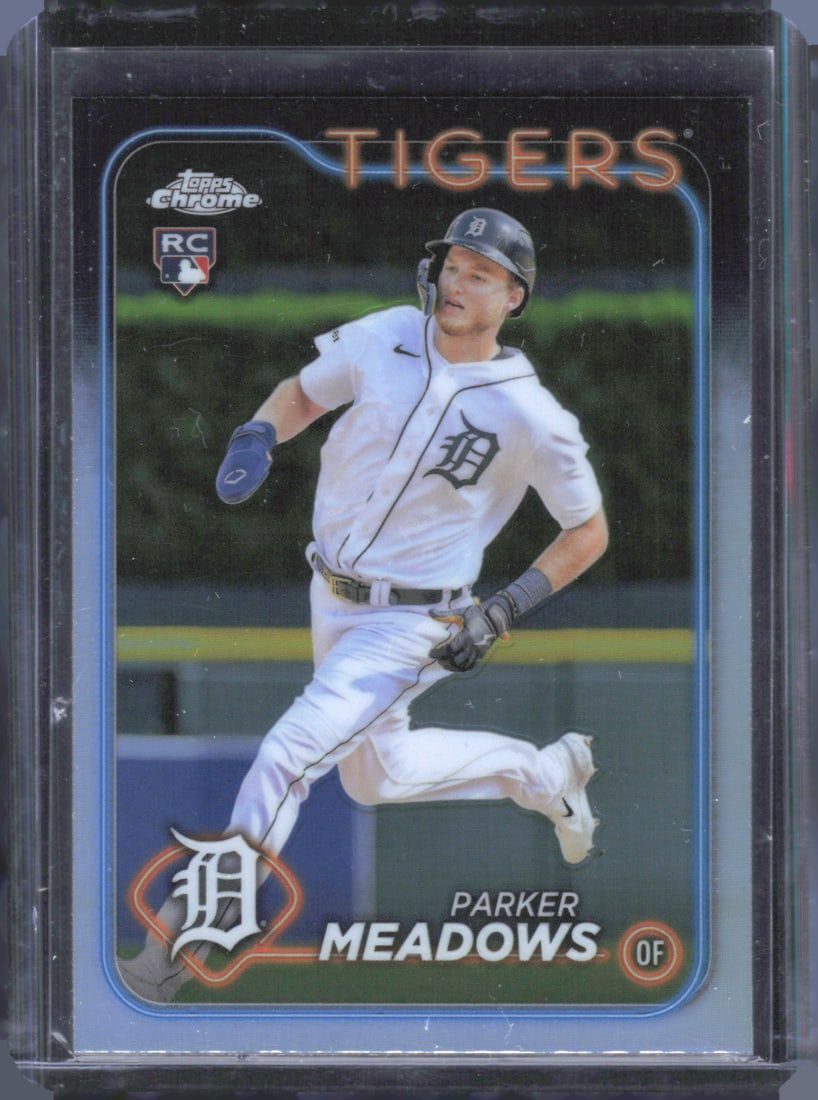Parker Meadows Rookie Refractors 2024 Topps Chrome #271: Parker Meadows Rookie Refractors 2024 Topps Chrome #271
