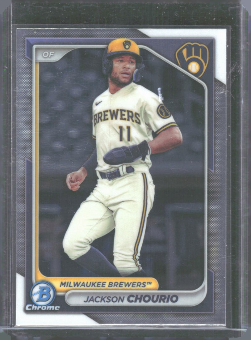 Jackson Chourio Chrome Prospects 2024 Bowman #BCP-140: Jackson Chourio Chrome Prospects 2024 Bowman #BCP-140