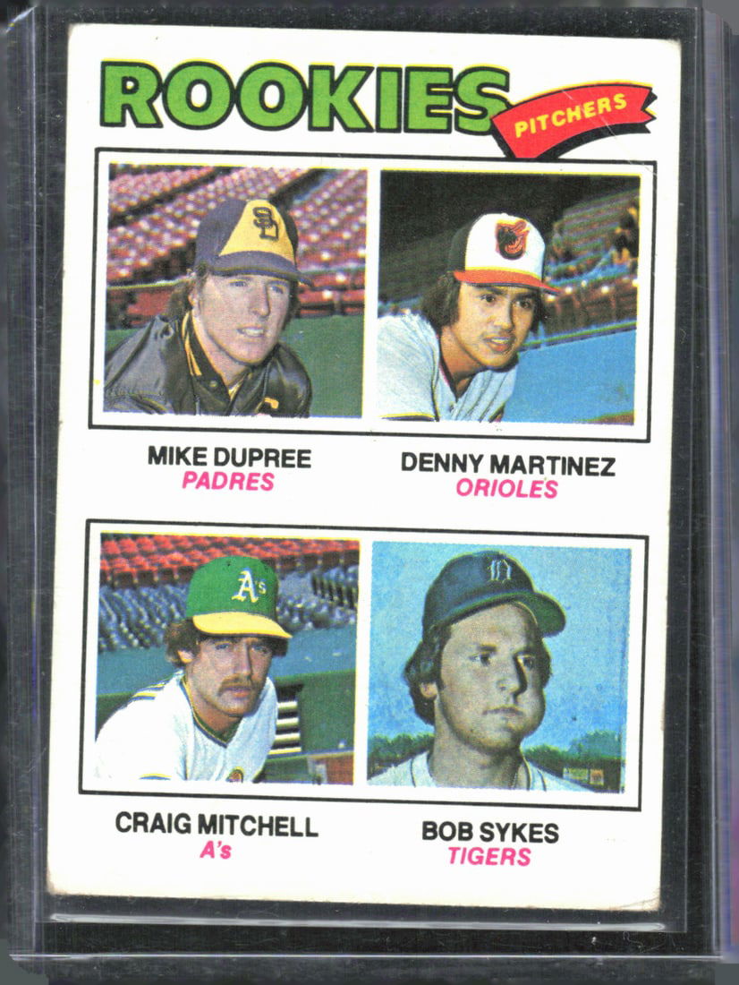 1977 Rookie Pitchers (Mike Dupree / Denny Martinez / Craig Mitchell / Bob Sykes) Rookie 1977 Topps (1 of 2)