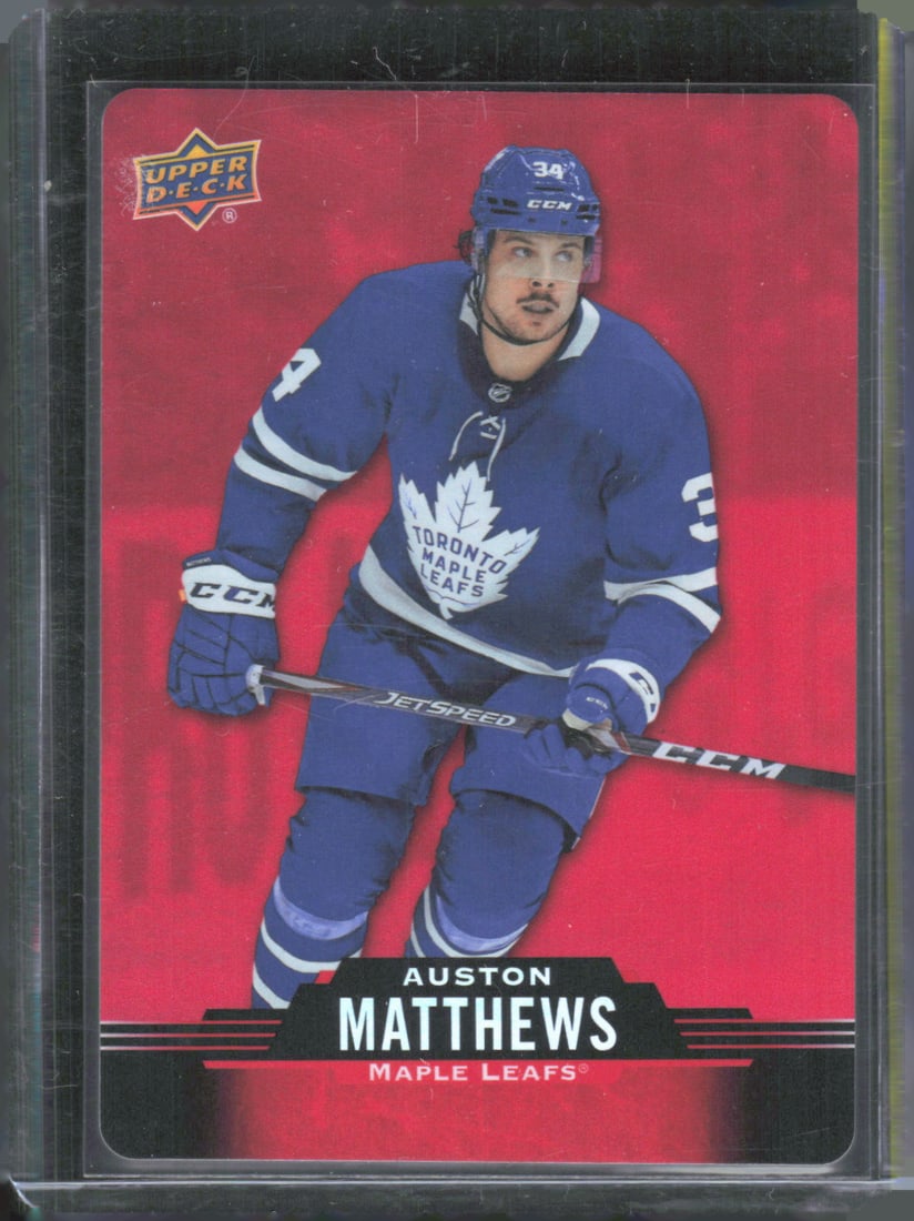 Auston Matthews Red Die Cut 2020-21 Upper Deck Tim Hortons #DC-19 (1 of 2)